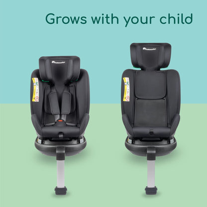 Bebeconfort EvolveFix Plus i-Size car seat, 360° rotating, 0–12 years / 40–150 cm, Black Mist