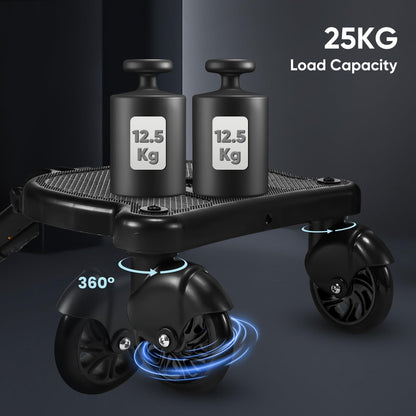 BugyKido universaalne seisulaud ja iste vankrile, koos organiseerimiskotiga, must