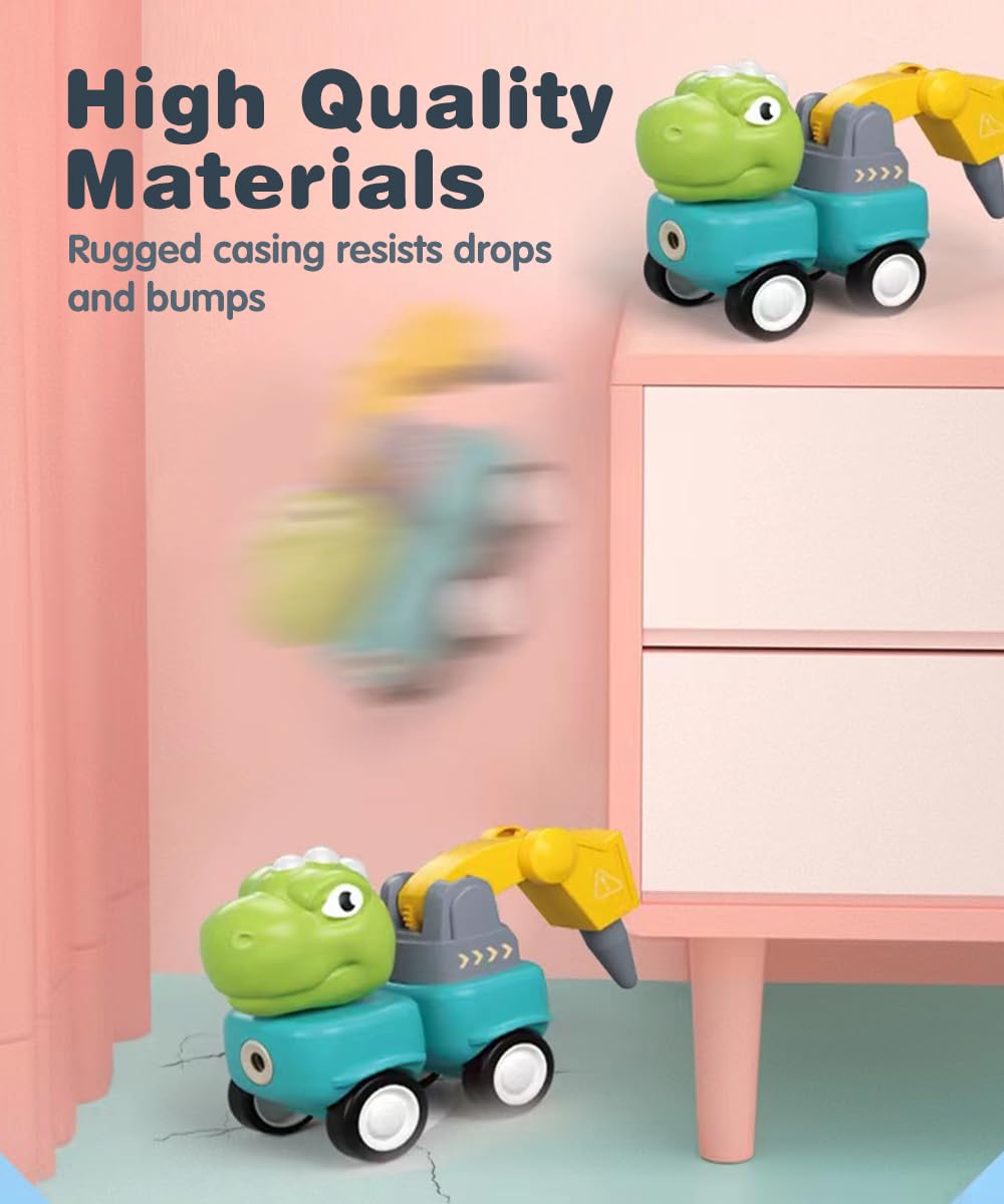 Kizozo DIY dinosauruste auto-komplekt, magnetiline ehitusmänguasi lastele