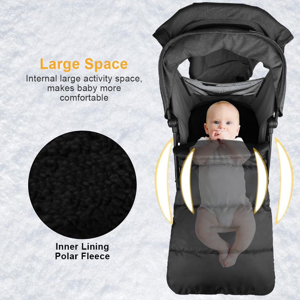 Vicloon universaalne talvine soojakott/jalakate kärule, veekindel ja soe – must