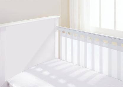 BreathableBaby AirflowBaby Essential võrevoodi võrgust voodipiire 120 x 60 cm või 140 x 70 cm, valge