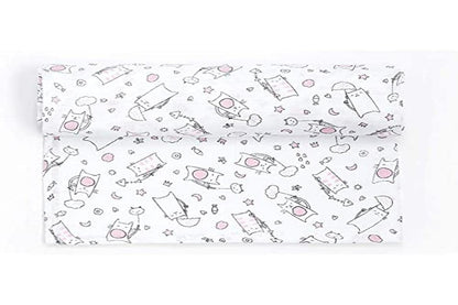 Ti TIN 100% puuvillane musliintekk beebidele “Cats” disainiga, 120 × 120 cm, roosa
