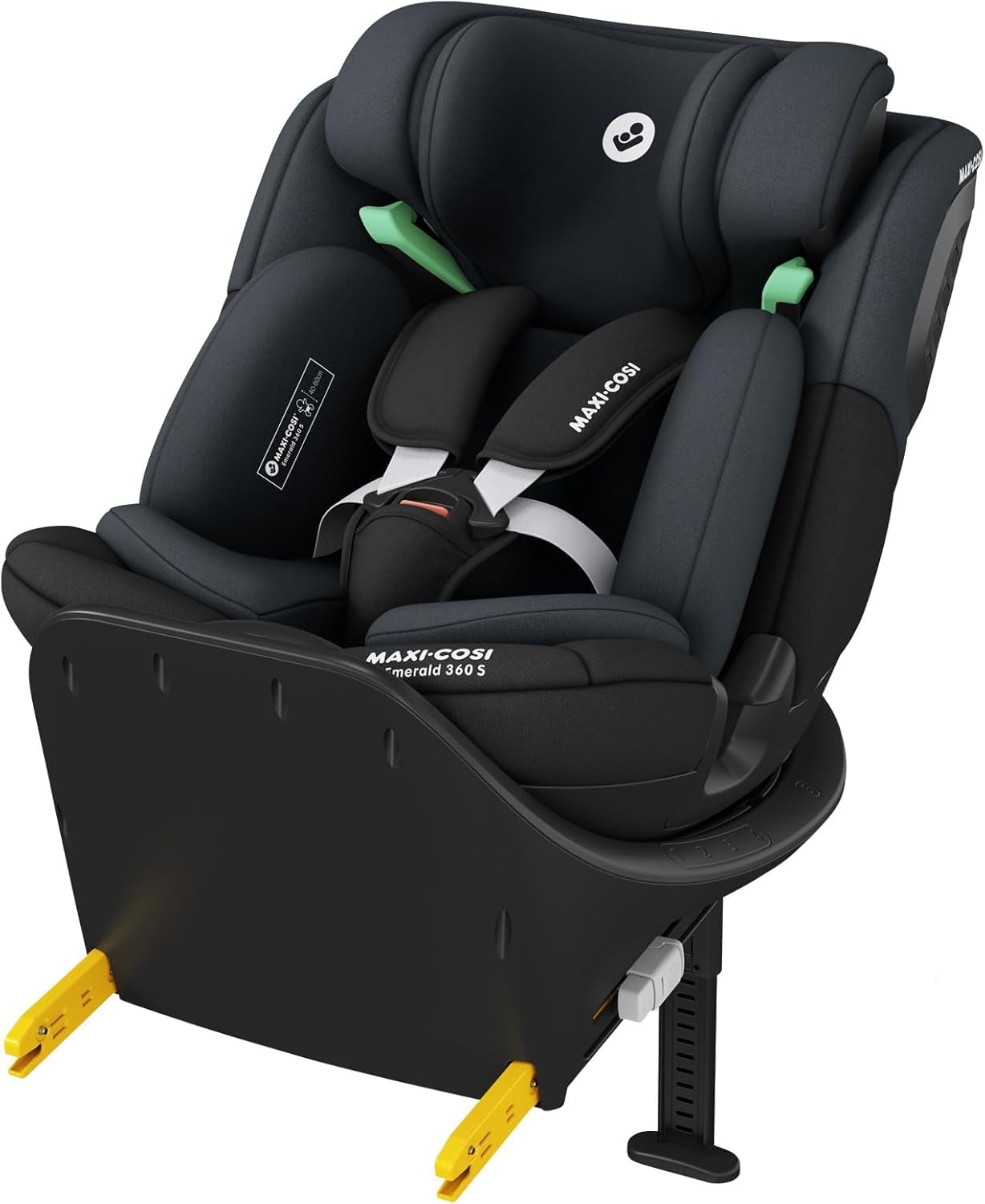 Maxi-Cosi Emerald 360 S i-Size pöörlev turvatool 0–12 aastasele, 40–150 cm / 0–36 kg, Tonal Black
