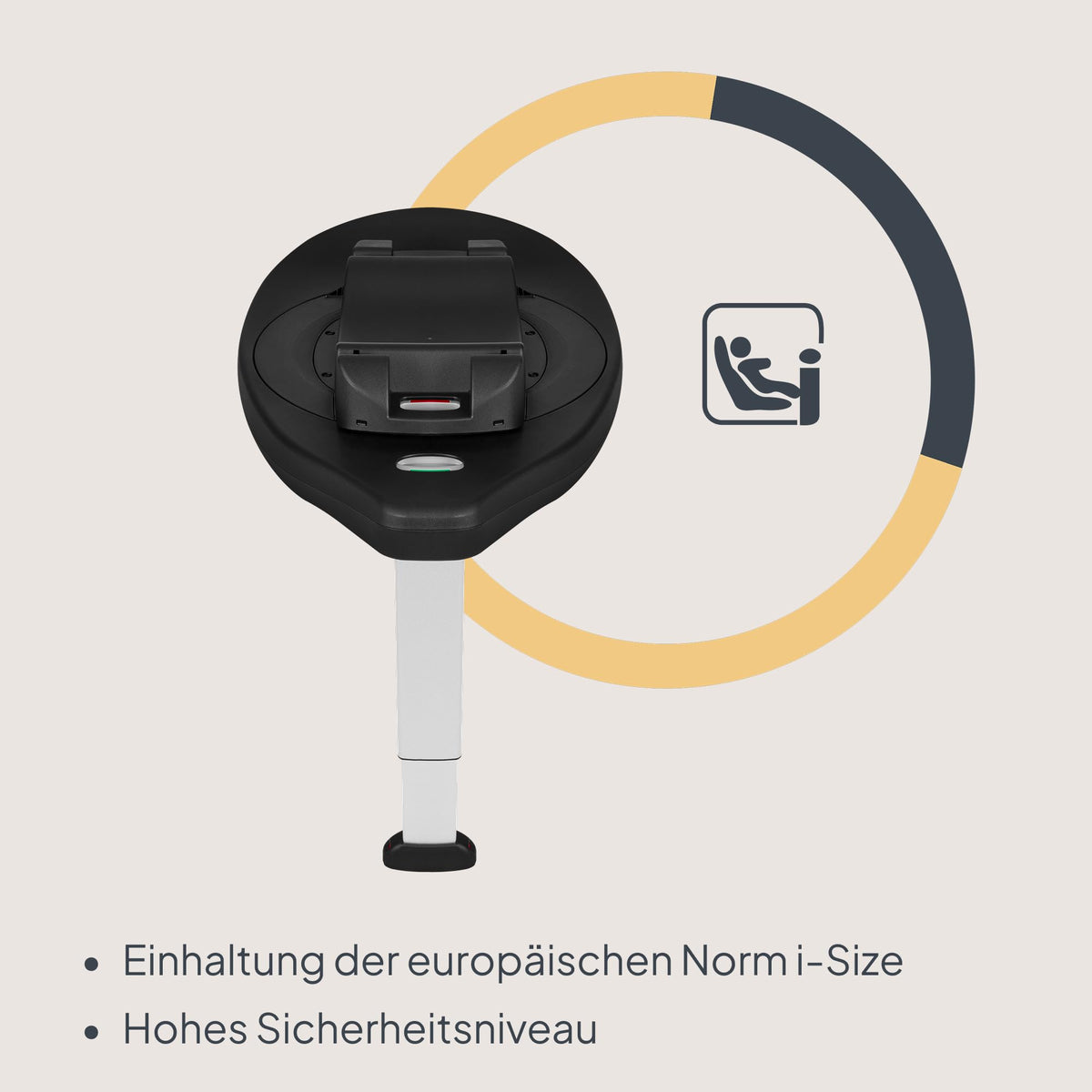 Lionelo Astrid i-Size Base Plus ISOFIX-alus turvahällile, 180° pööratav, must
