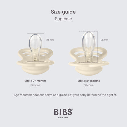 Bibs Supreme lutt 6-18 kuud 2 tk Vanilla/Dark Oak