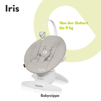 Lionelo Iris elektriline beebikiik 360° pöörlev, beež, kuni 9 kg