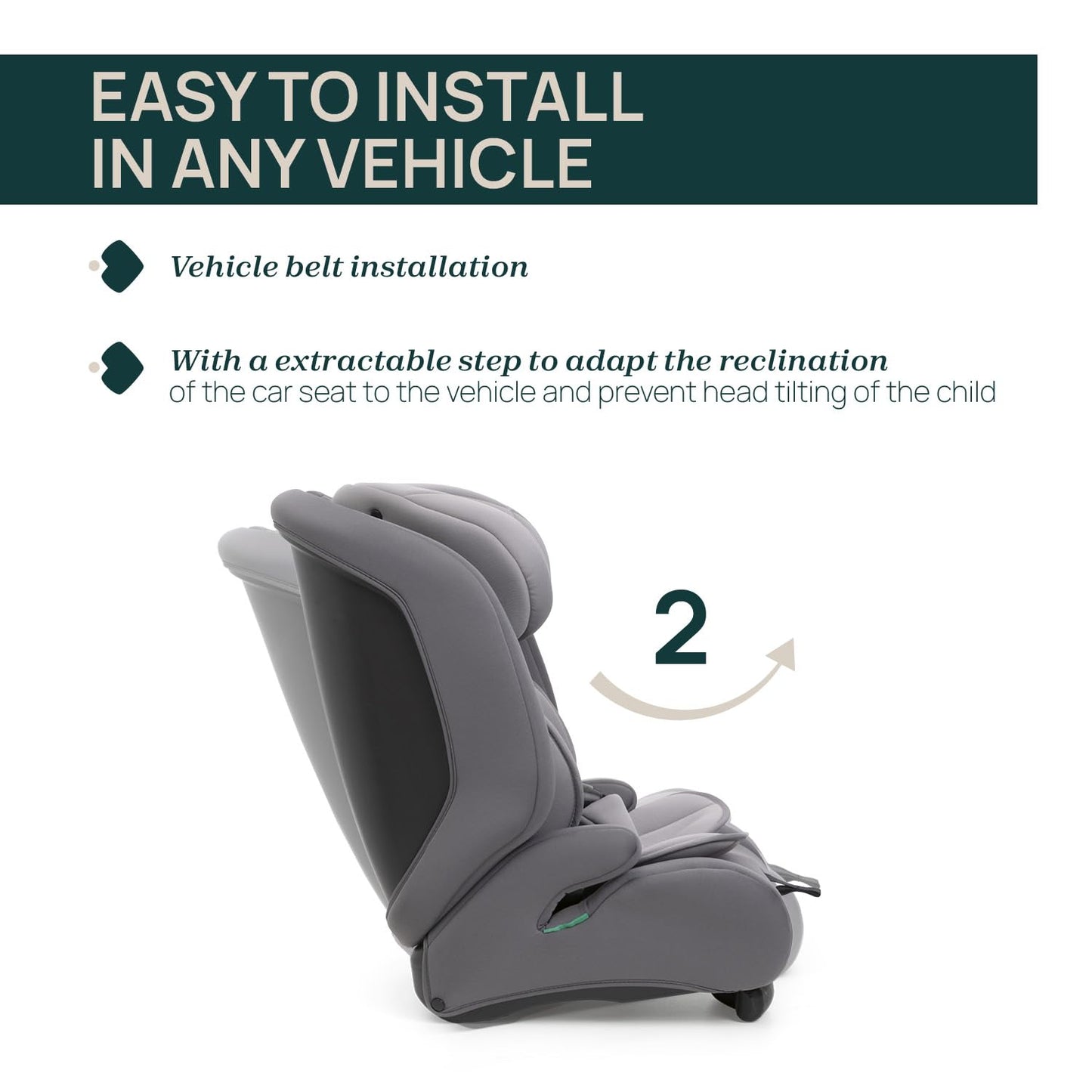 Chicco Gro Up i-Size turvatool 76-150 cm, 15 kuud kuni 12 aastat, ISOFIX, 5 kg, hall
