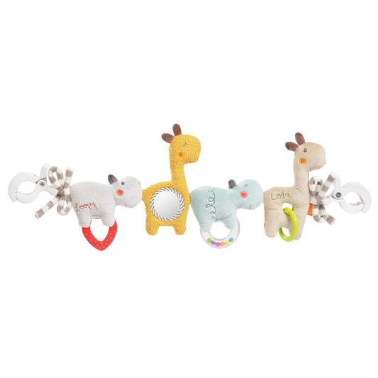 Fehn Loopy & Lotta värviline mängukett vankrile, 45 cm
