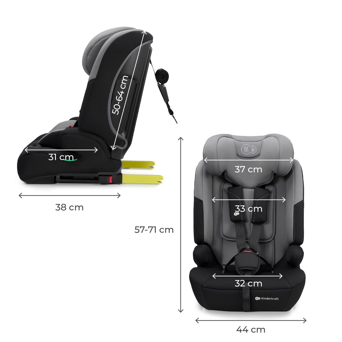 Kinderkraft Safety FIX 3 PRO i-Size turvatool 76–150 cm, Isofix, hall