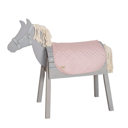 roba mänguhobuse aksessuaaride komplekt – tekk ja päitsed, roosa