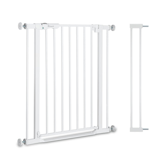 hauck turvavärav Clear Step Autoclose 2, White, 84-89 cm, 9 cm pikendus