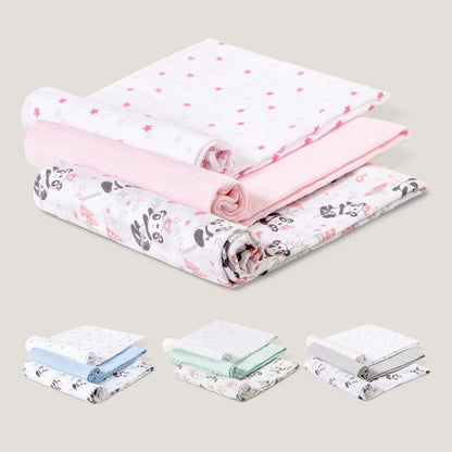 Interbaby puuvillased mähkmed 80 × 80 cm, 3 tk, roosa, mudel 98971-02