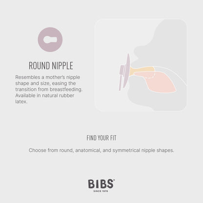 BIBS Colour lutid 0–6 kuud, 4 tk, naturaalne lateks, BPA-vabad