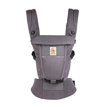 Ergobaby Adapt kandekott vastsündinule, 3 kandesuunda, SoftFlex Mesh, Graphite Grey
