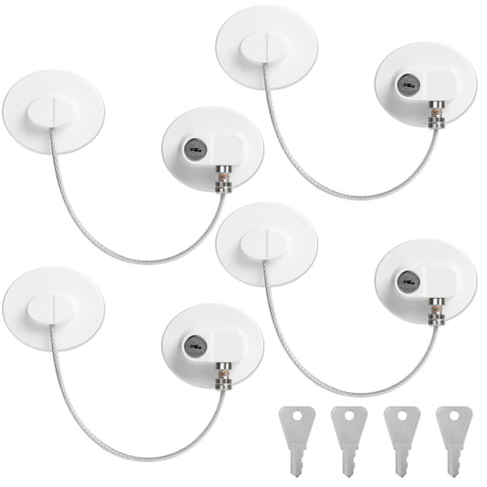 Romon universaalsed laste turvalukud akendele, ustele ja külmikutele (4 tk, 2 võtmega)