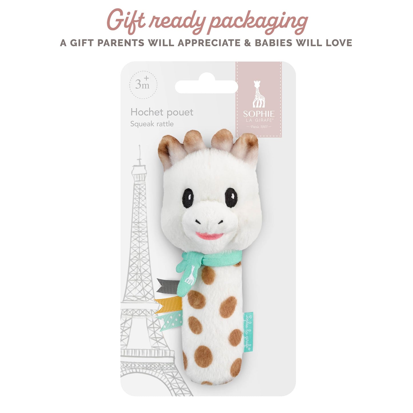 Sophie la girafe Sweetie Pouet pehme kõrinamänguasi beebile