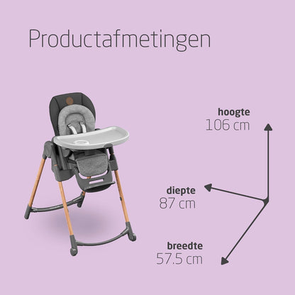 Maxi-Cosi Minla 6-in-1 söögitool 0–14 a, kuni 60 kg – Essential Graphite