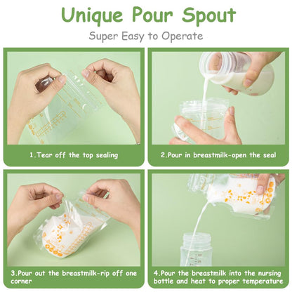 Aolso rinnapiima säilituskotid 250 ml – 80 tk, külmutamiseks ja hoiustamiseks