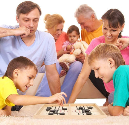 Sunshine Smile wooden air hockey game "Sling Puck"