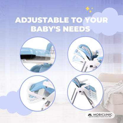 Mobiclinic Nala 2-in-1 kokkupandav söögitool ja kiiktool, sinine