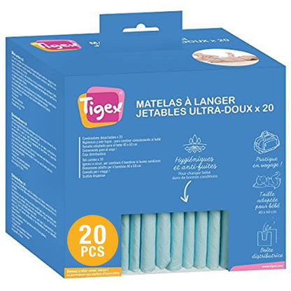 Tigex ühekordsed mähkimisalused beebile, 20 tk (40 × 50 cm)