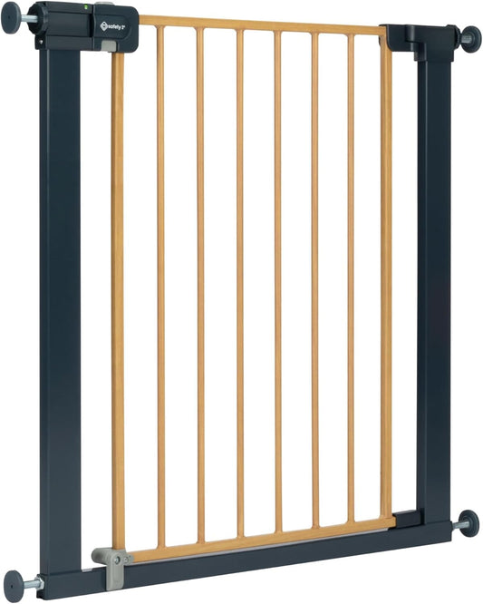 Safety 1st metallist turvavärav Easy Close, 73–80 cm, puidumustriga