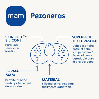 MAM Ultra Soft silikoonist rinnanibukaitsmed, suurus 1, 2 tk
