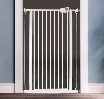 Safetots metallist turvavärav Extra High, valge, 68,5–75 cm, 104 cm
