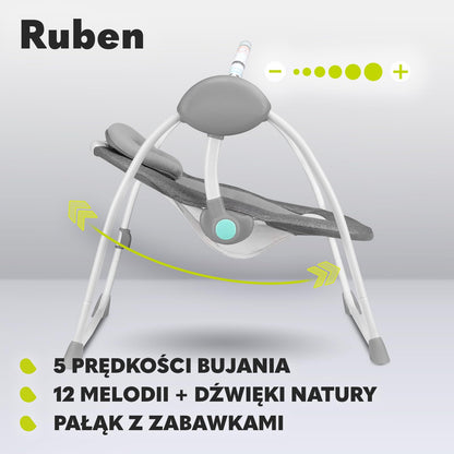 Lionelo Ruben elektriline beebikiik, kuni 9 kg, hall-türkiis