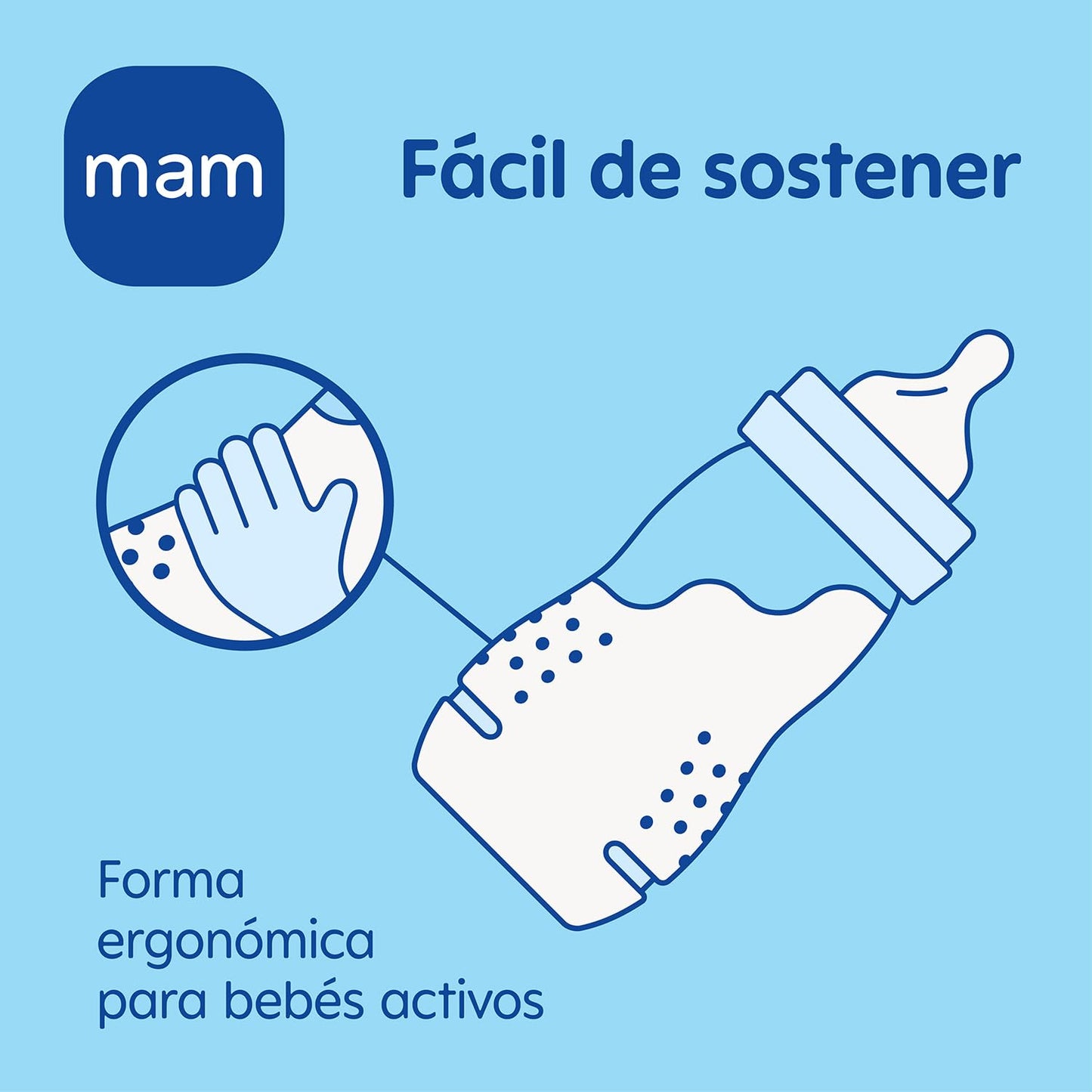 MAM Easy Active lutipudelid, 2 tk, 330 ml, kiire vooluga lutt, sinine