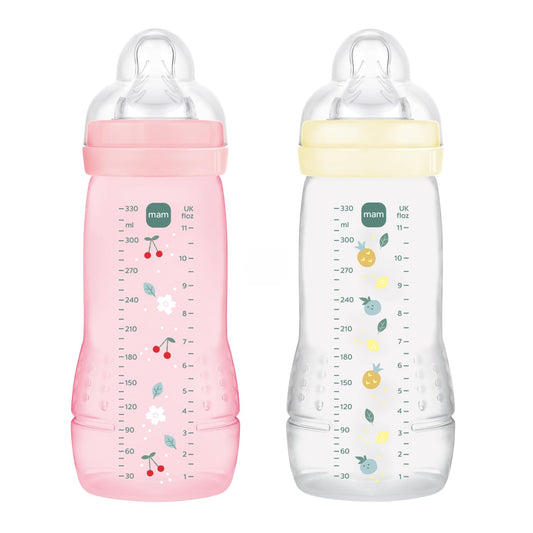 MAM Easy Active 6+ kuud lutipudelid, Berry & Pearl (2 × 330 ml)