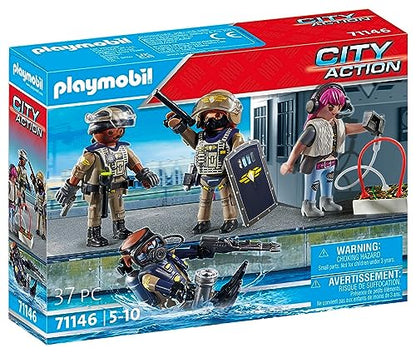Playmobil City Action politsei eriüksuse mängukomplekt SWAT-sukeldujatega (71146)