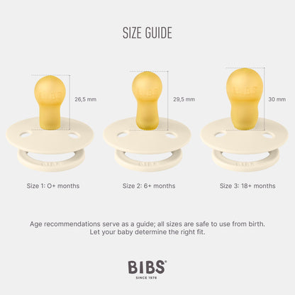 BIBS Colour lutid 0–6 kuud, 4 tk, naturaalne lateks, BPA-vabad