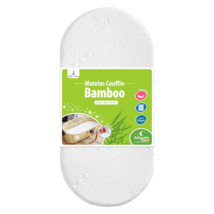 Babysom bambusviskoosist madrats hälli ja vankrikorvi jaoks, 72 × 32 cm