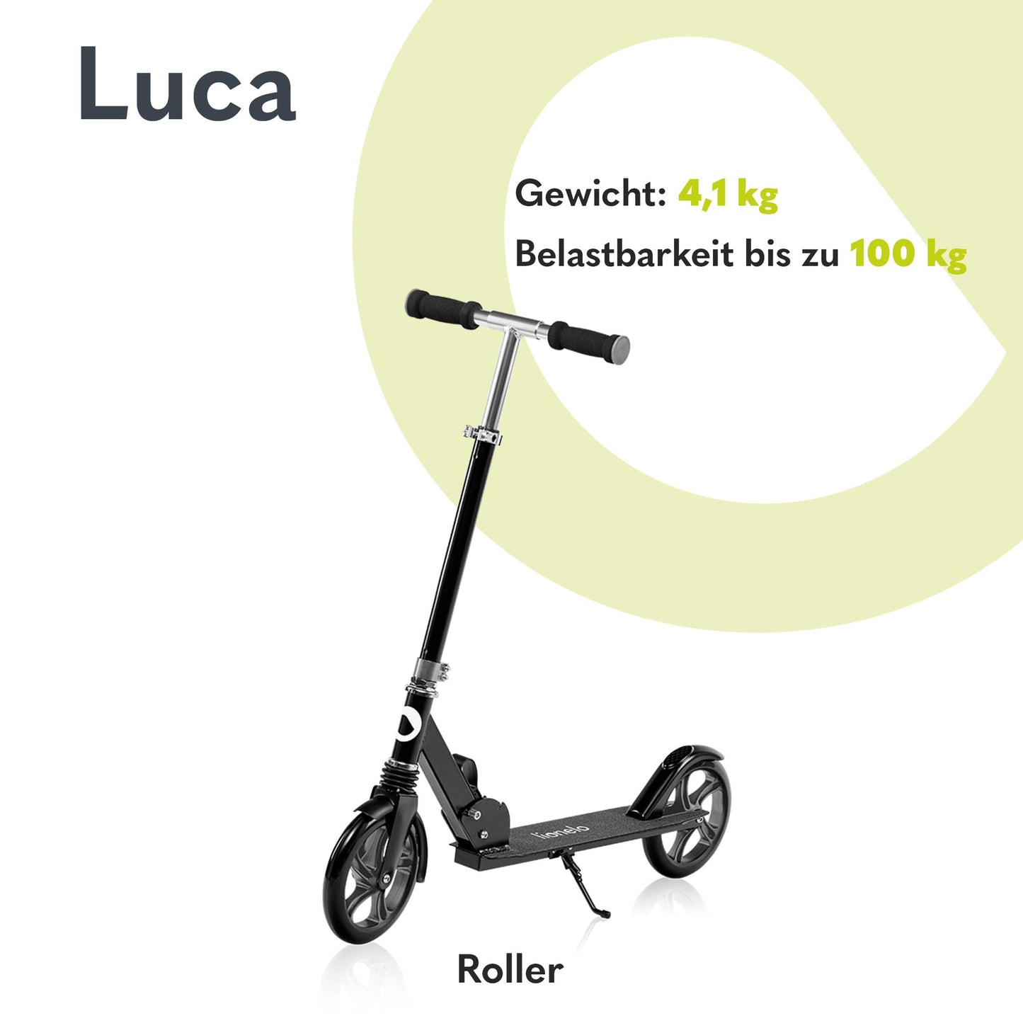 Lionelo Luca tõukeratas, kokkupandav, 200 mm PU-rattad, kuni 100 kg