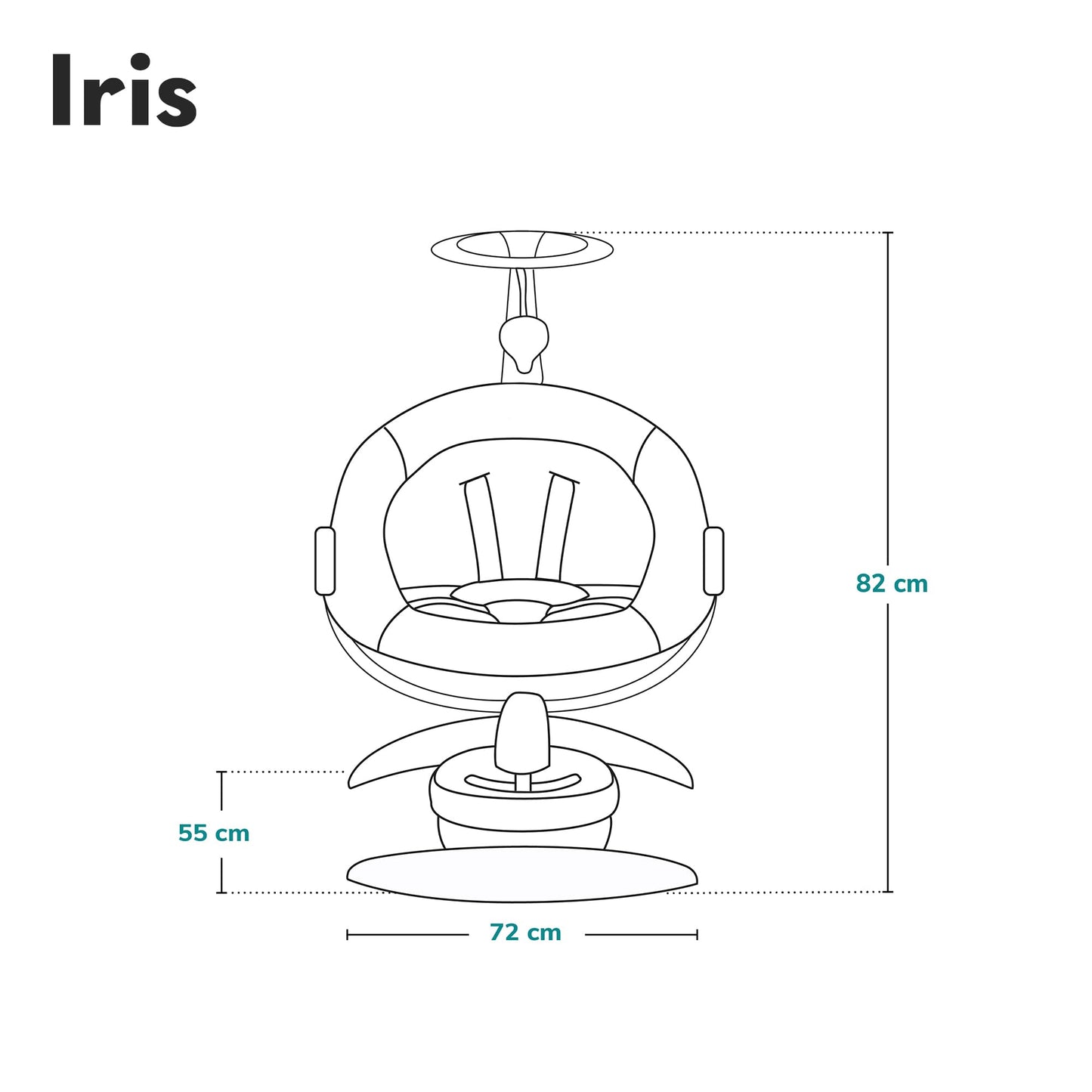 Lionelo Iris elektriline beebikiik 360° pöörlev, beež, kuni 9 kg