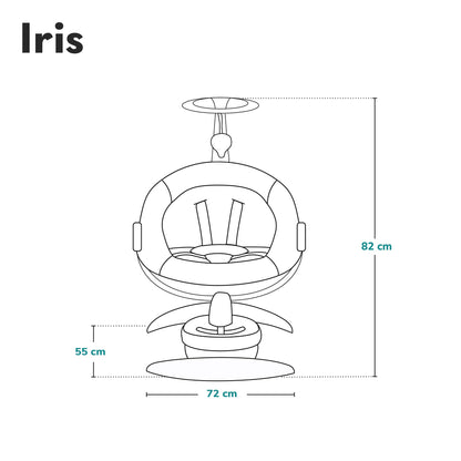 Lionelo Iris elektriline beebikiik 360° pöörlev, beež, kuni 9 kg