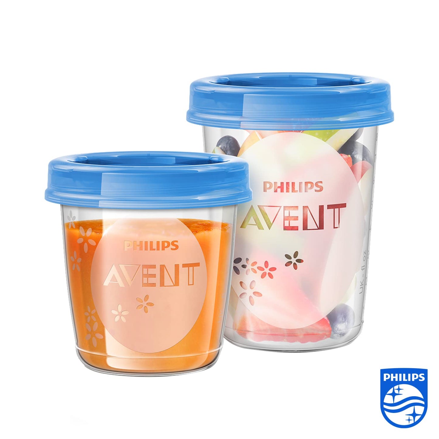 Philips Avent toidusäilitustopsid 180/240 ml + lusikas, 20 tk