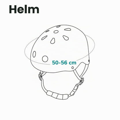 Lionelo Helmet laste kiiver, reguleeritav 50-56 cm, lõuakaitsega, valge
