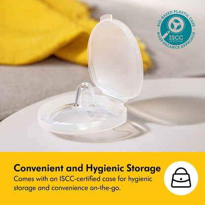 Medela Contact rinnanibukaitsmed silikoonist, 20 mm, 2 tk, läbipaistev