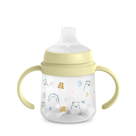 Suavinex Bears treeningtass käepidemetega, 150 ml, roheline