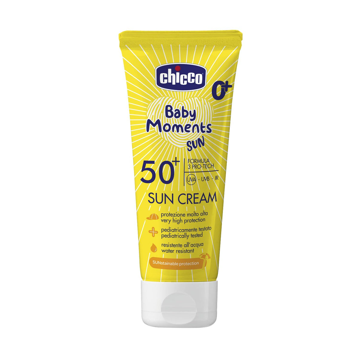 Chicco päikesekreem lastele SPF 50+, veekindel, 75 ml