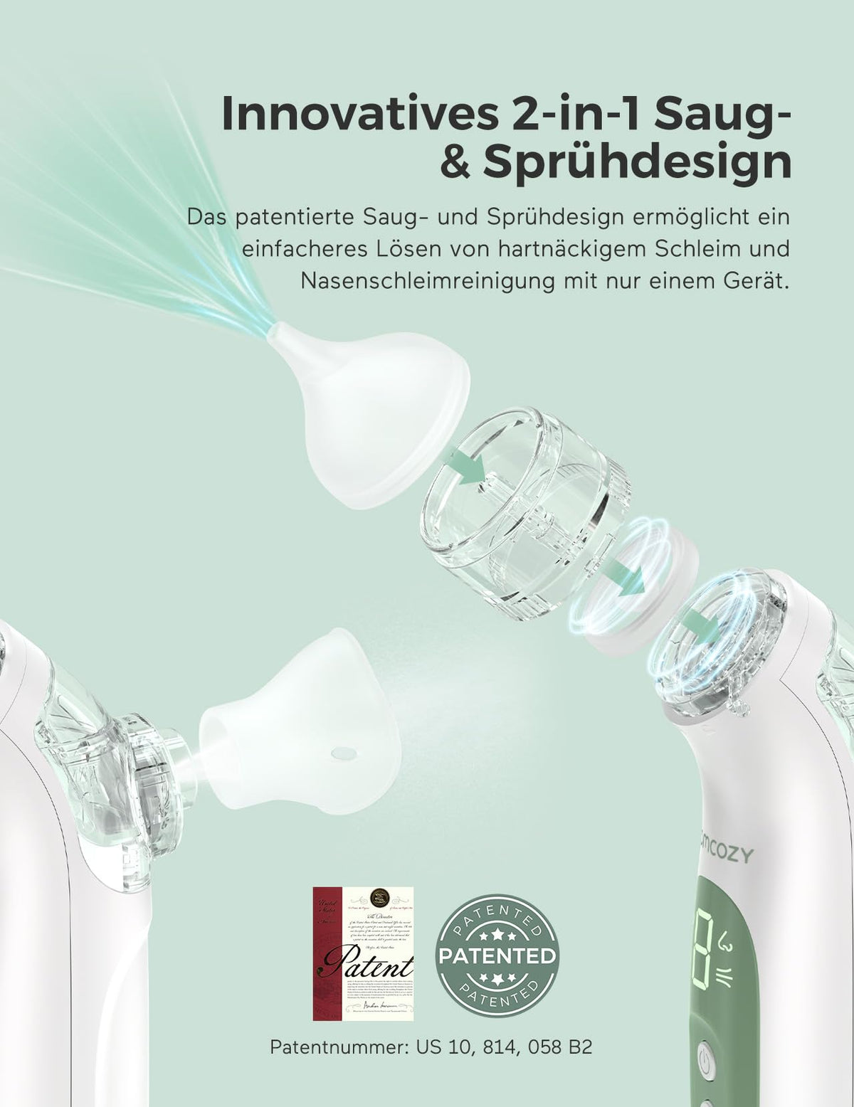 Momcozy BN007 elektriline ninaspiraator 2-ühes, valge