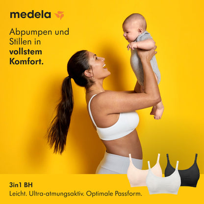 Medela 3-in-1 imetamis- ja pumpamisrinnahoidja, Chai, suurus XXL