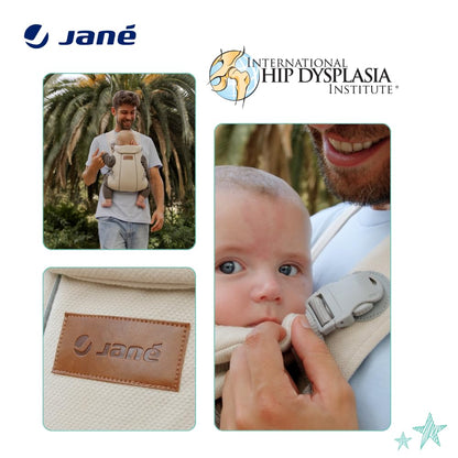 Jané Dual ergonoomiline kandekott, sünnist kuni 15 kg, 3 kandesuunda, hingav ja polsterdatud, beež