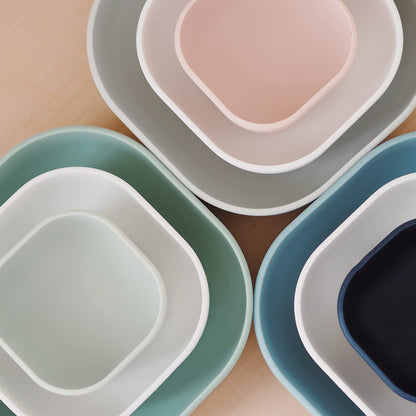 BÉABA virnastatavad silikoonkausid, 3 tk, Velvet Grey / Cotton / Dusty Rose