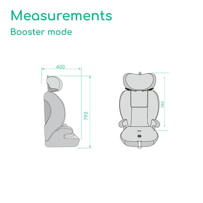 Bebeconfort Ever i-Safe turvatool, 76–150 cm, 15 kuud–12 a, Full Black