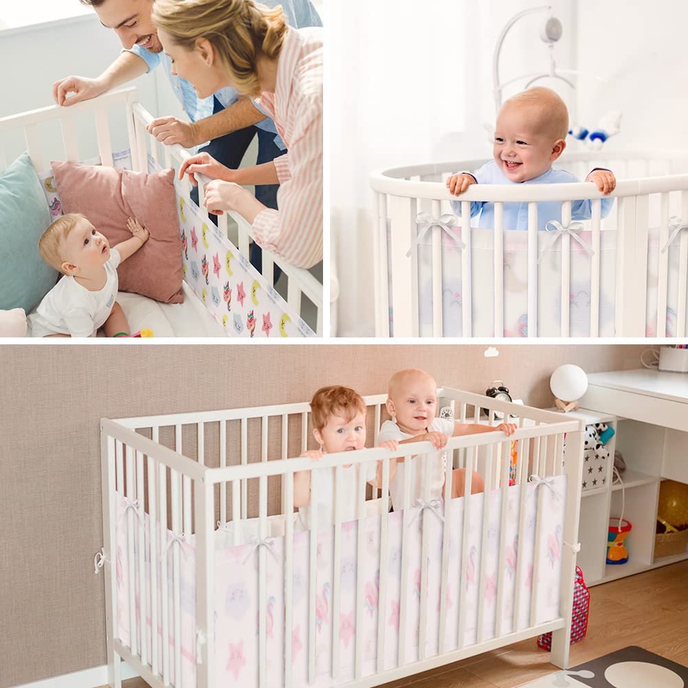 Vicloon hingav voodipehmendus beebivoodile, 2-osaline komplekt, Unicorn