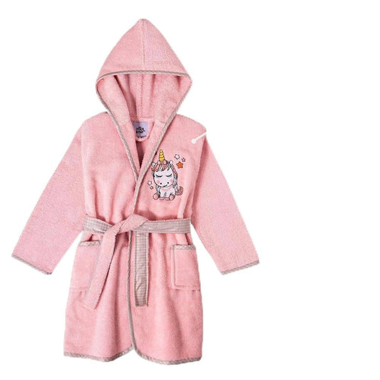 Interbaby laste froteehommikumantel Unicorn, roosa, 6–8 aastat