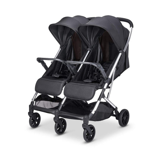 Babify Twin Air kaksikute jalutuskäru kuni 22 kg/iste, must